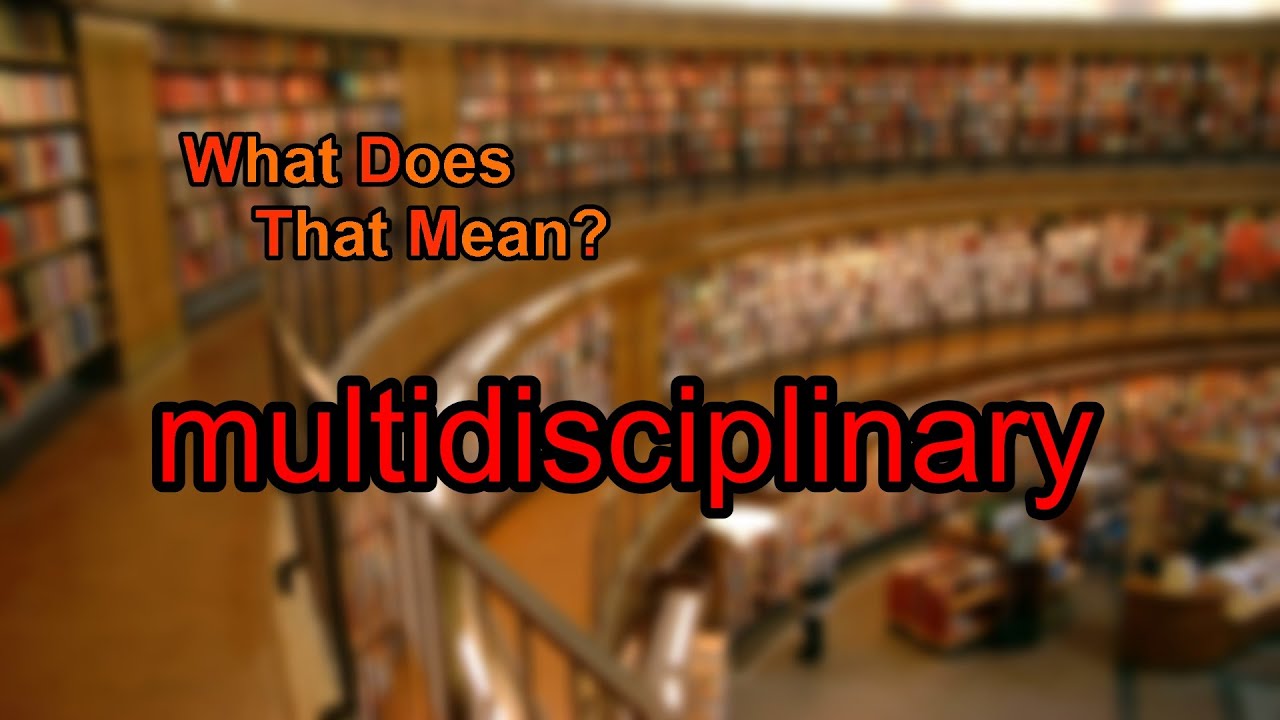 What does multidisciplinary mean?
