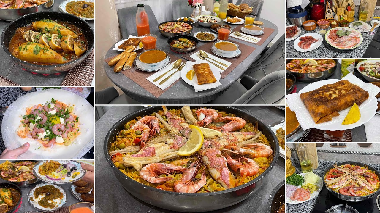 روتين سادس رمضان🌙 طاولة بحرية 👌 ارز بغلال البحر🍤 كلامار محشي🐙 بوراك عنابي بالكروفات🦐