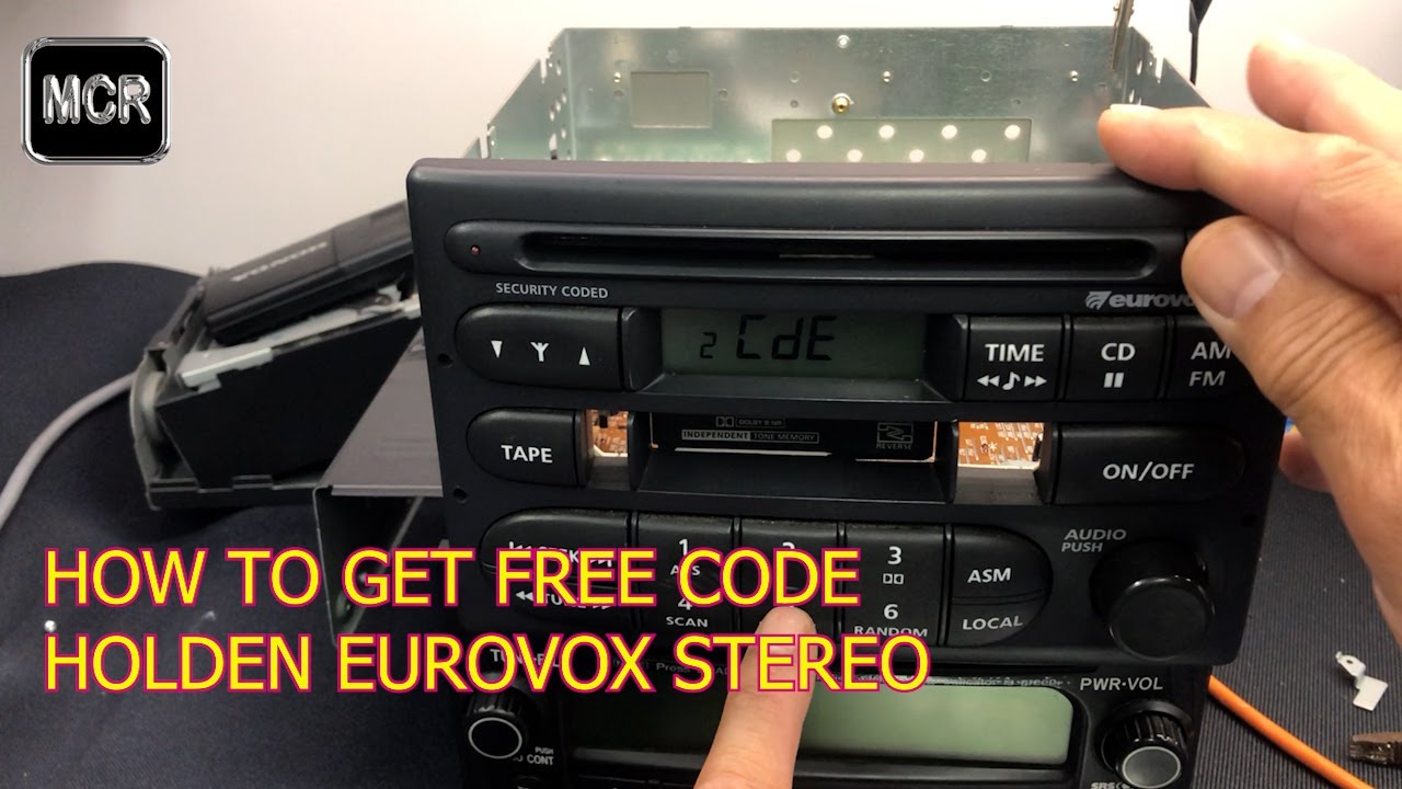 HOW TO GET CODE FREE FOR EUROVOX STEREO IN HOLDEN BY YOURSELF.