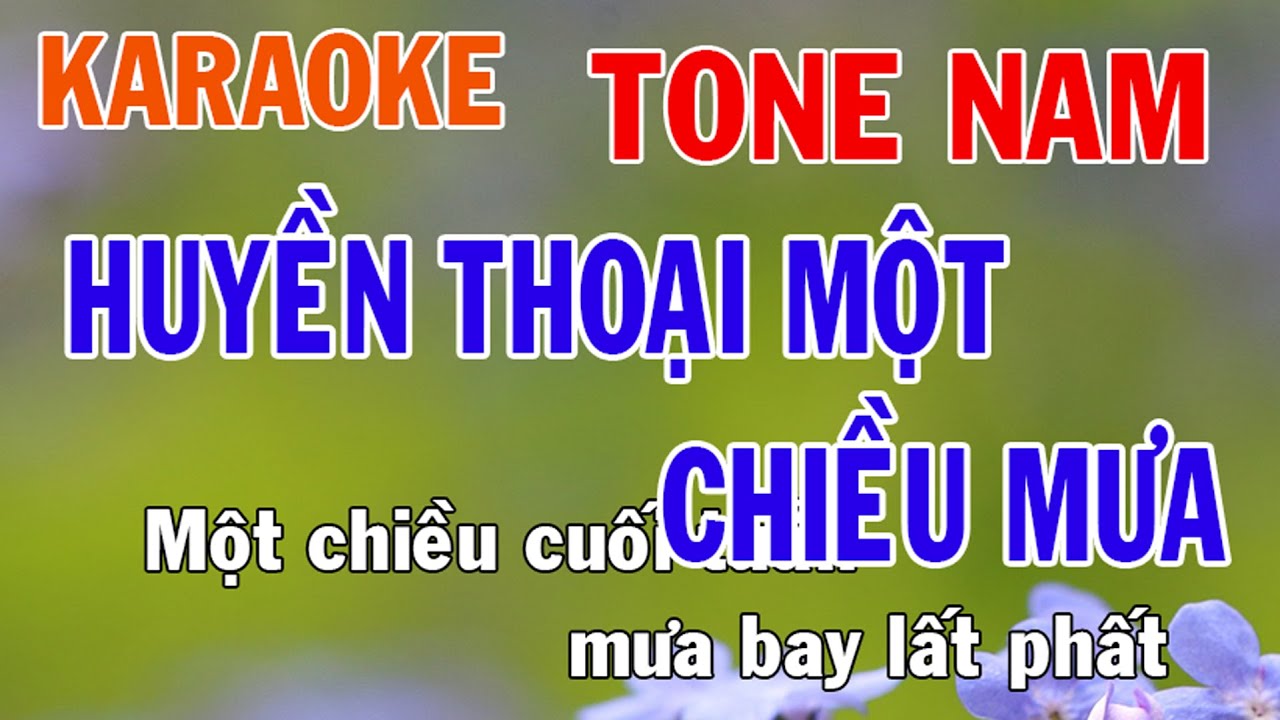 Huyền Thoại Một Chiều Mưa Karaoke Tone Nam Nhạc Sống - Phối Mới Dễ Hát - Nhật Nguyễn