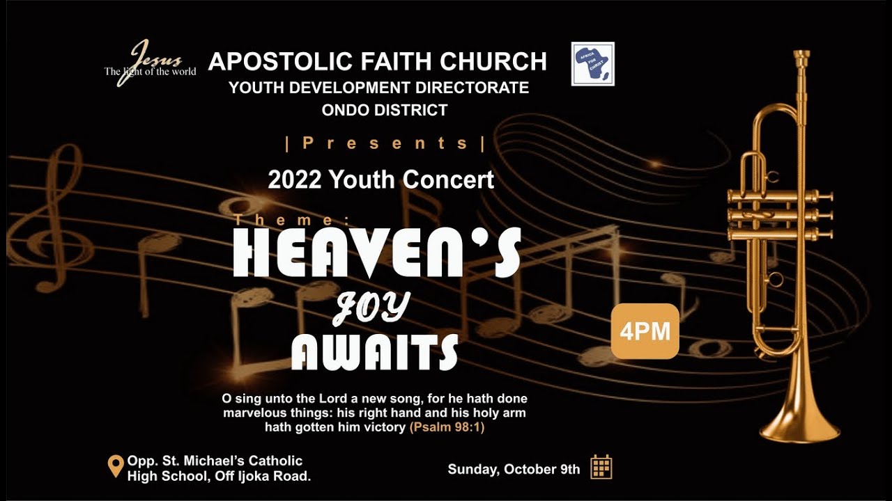 2022 Youth Concert. 9-10-2022. Apostolic Faith Ondo District.