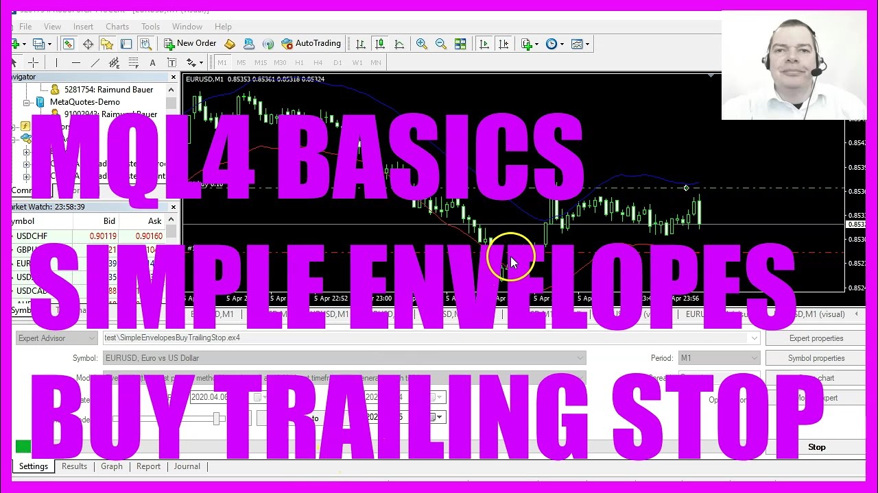 MQL4 TUTORIAL BASICS - 115 SIMPLE ENVELOPES BUY TRAILING STOP