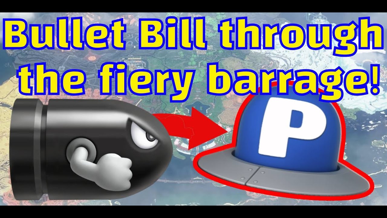Bullet Bill through the fiery barrage! P-SWITCH - MARIO KART WORLD