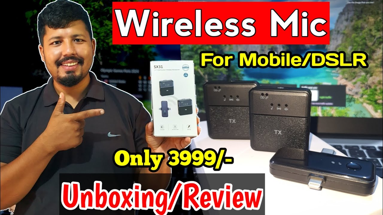 Wireless Microphone Sx31 Unboxing Review | Wireless Mic For Video | Mic For Mobile | Saila bhai