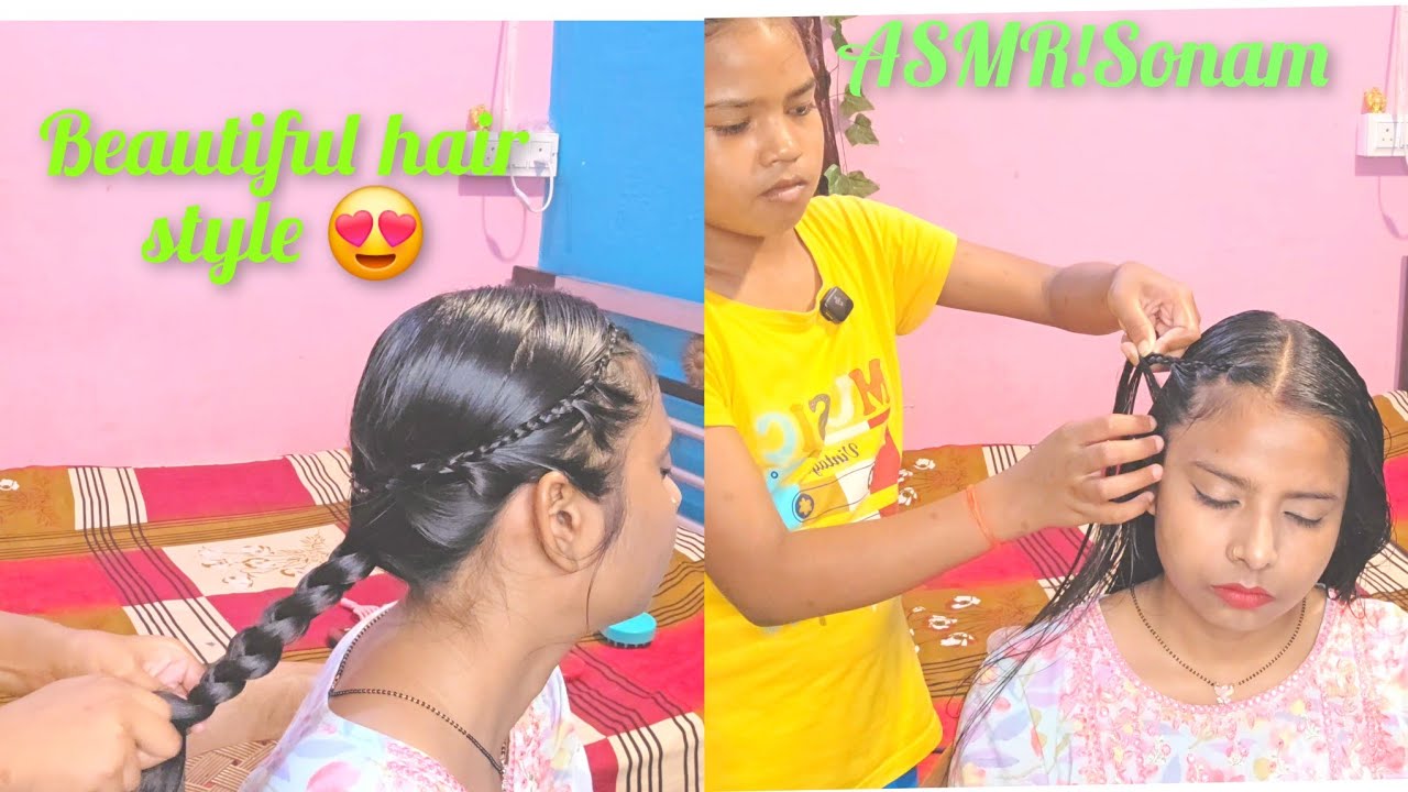 ASMR|Relaxing Video 🙂‍↕️|Beautiful Hair Style 💆