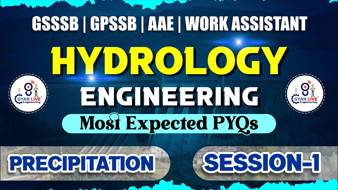AAE & Work assistant Engineeing Hydrology | Irrigation & Hydrology -01 | GPSSB & GSSSB | 10:30PM