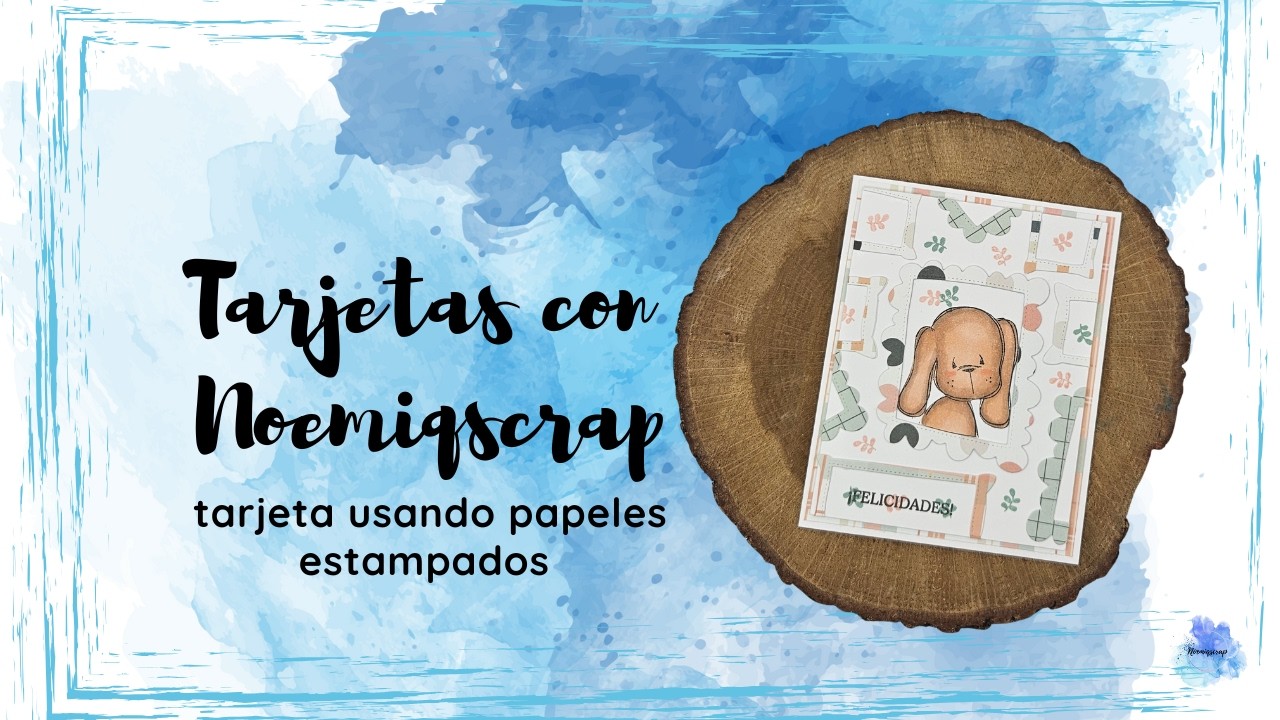 tarjeta con papel estampado