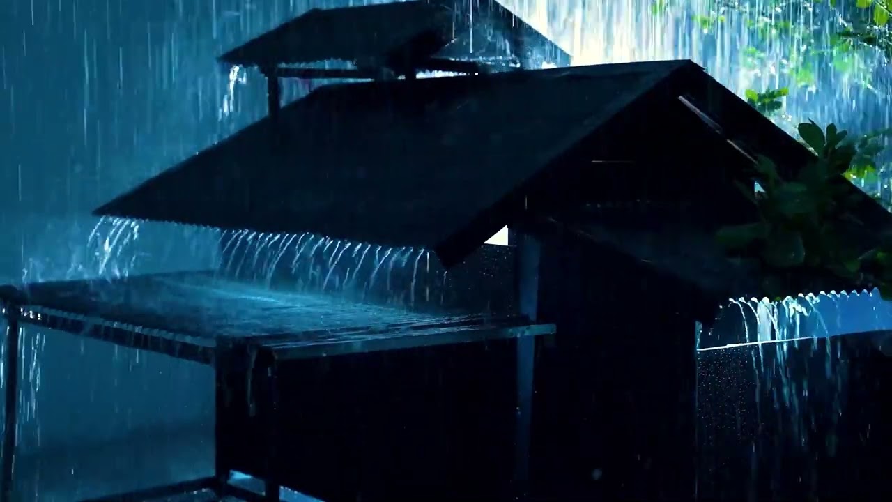 Lluvia Fuerte y Truenos en Techo de Chapa 🌧️ Duérmete en 3 Minutos, Sueño Profundo