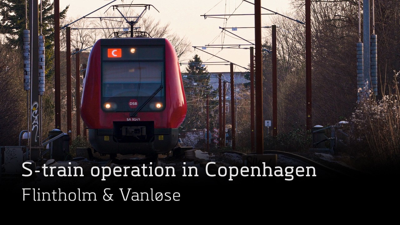 S-train in operation in Copenhagen - Flintholm - Vanløse