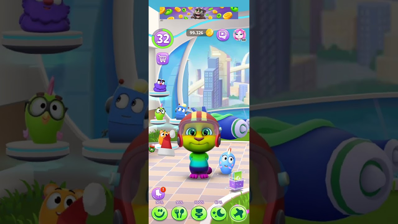 Hola amigos acá estamos jugando talking Tom conociendo los juegos y todo