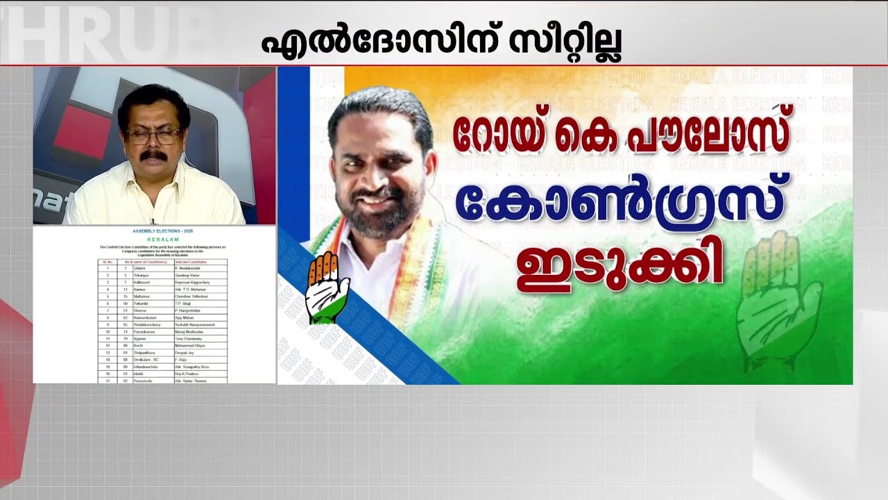 പാലോട് രവിയും എൽദോസ് കുന്നപ്പിള്ളിയുമില്ല! കോൺഗ്രസ് സ്ഥാനാർഥി പട്ടികയിൽ നേതാക്കൾക്ക് നിരാശ?