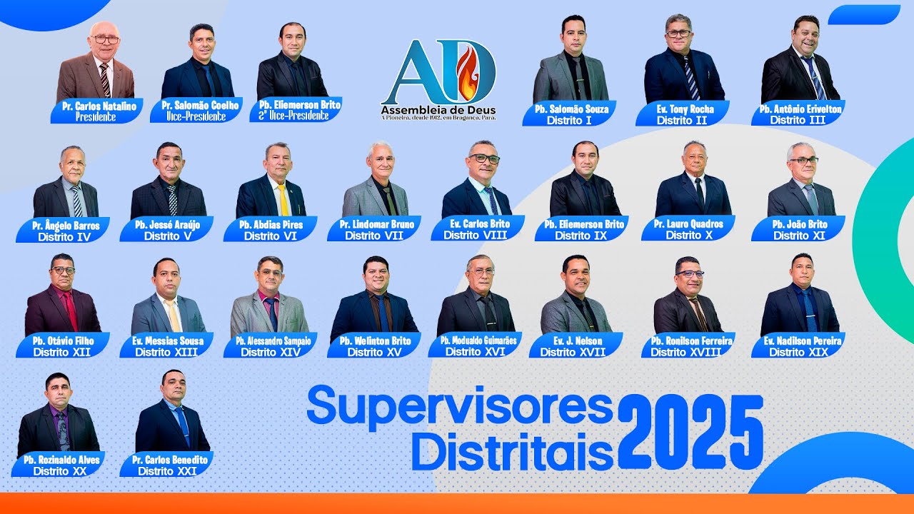 SUPERVISORES DISTRITAIS 2025 | PRESIDENTE - VICE-PRESIDENTE E 2&ordm; VICE-PRESIDENTE