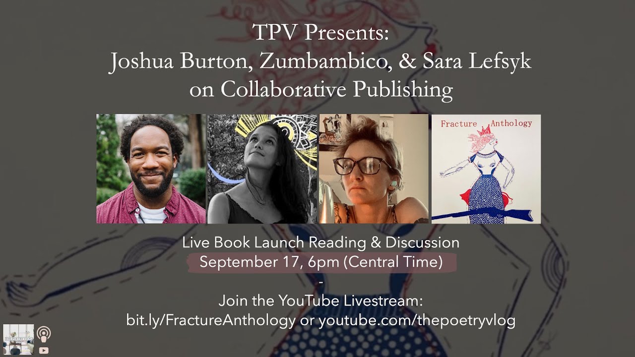 Live Book Launch: Joshua Burton, Zumbambico, and Sara Lefsyk
