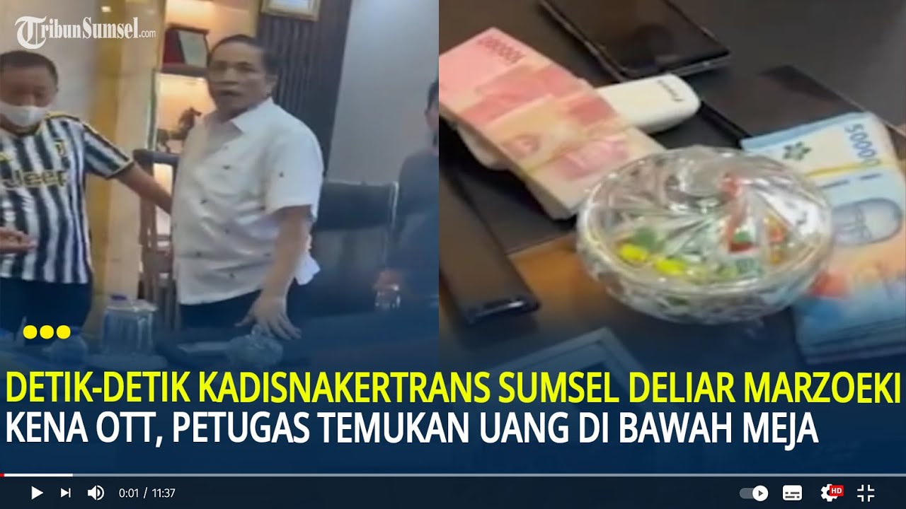Detik-detik Kadisnakertrans Sumsel Deliar Marzoeki Kena OTT, Petugas Temukan Uang di Bawah Meja