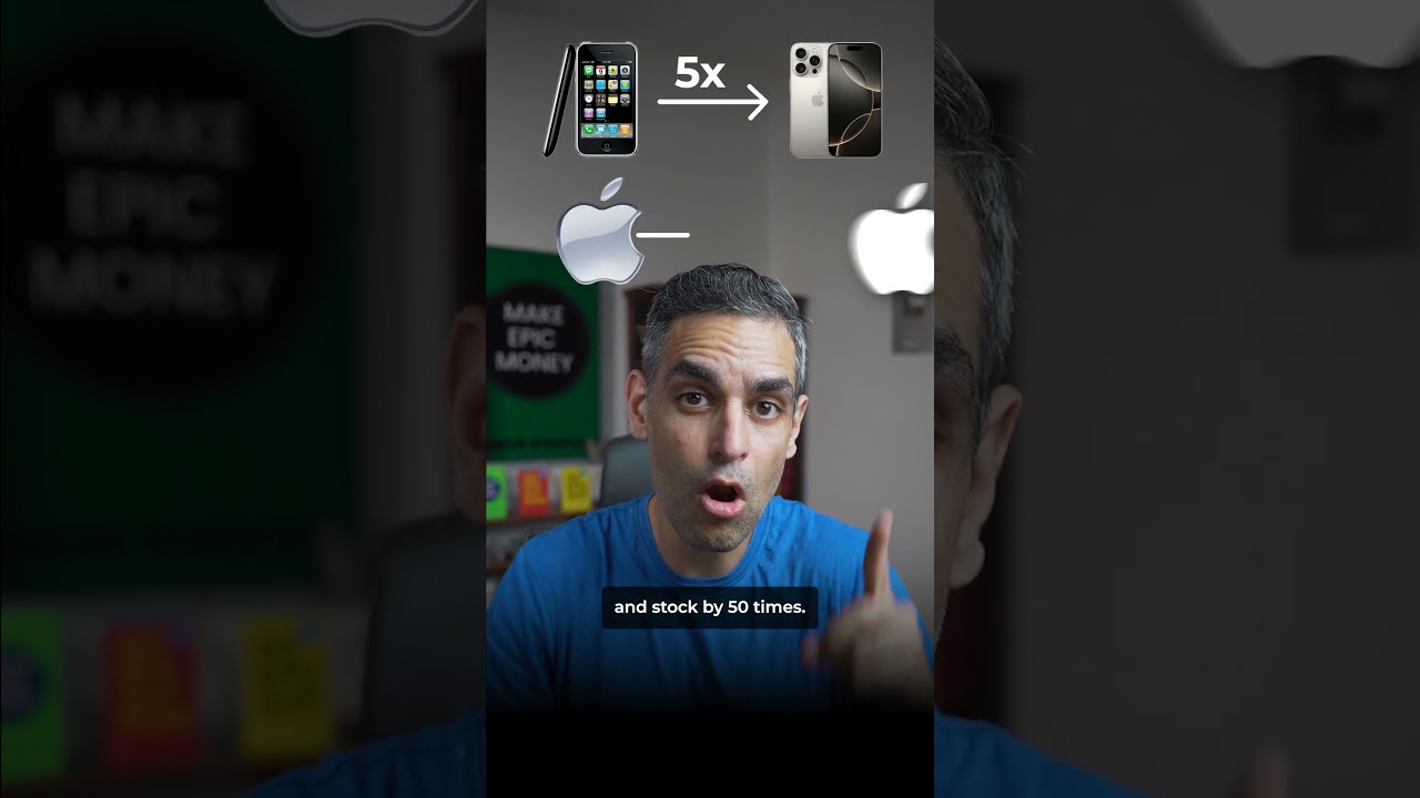 iPhone vs Apple Shares - Price Zyada par GROWTH kitni?! | Ankur Warikoo #shorts