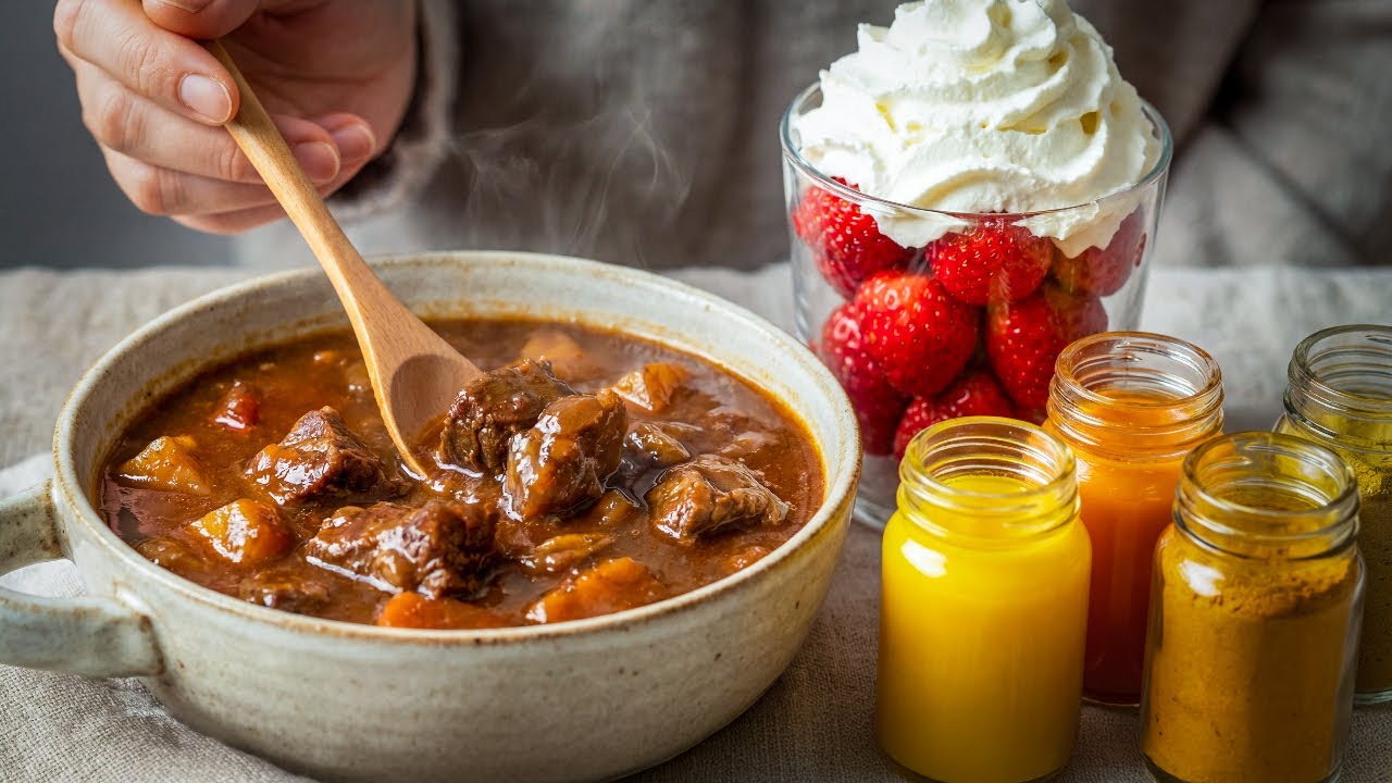 A Slow Day at Home: Homemade Beef Stew, and a Sweet Dessert