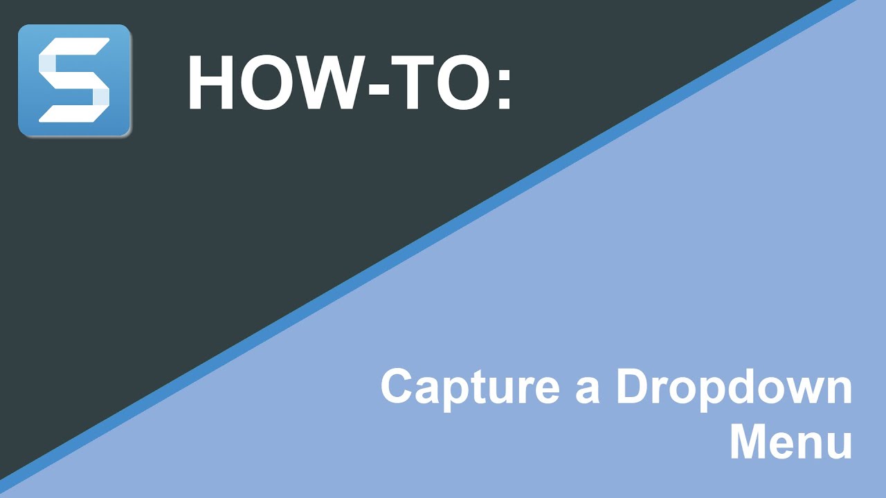 How to Capture a Dropdown Menu with Snagit