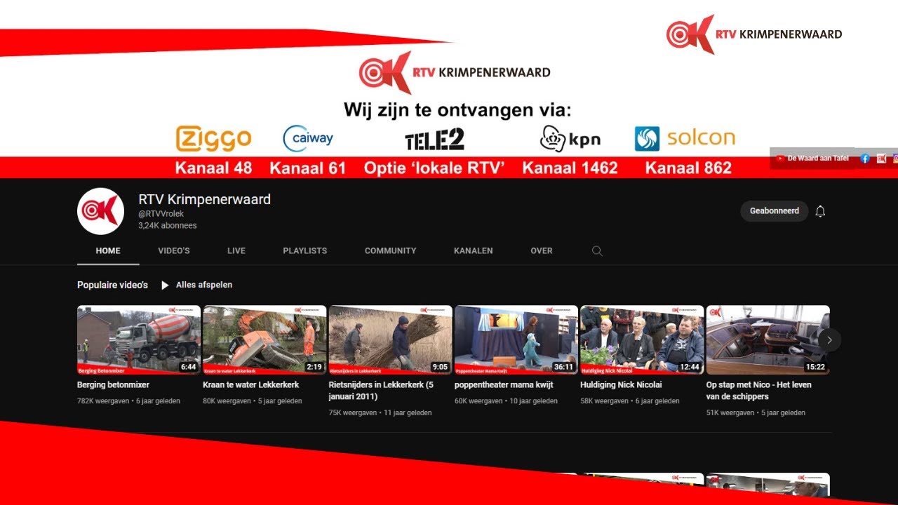 De lokale omroep RTV Krimpenerwaard
