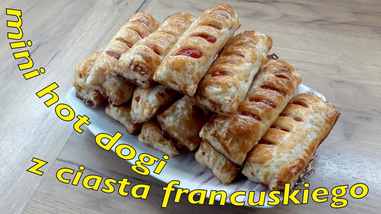 Mini Hot Dogi z ciasta francuskiego. Szybka i prosta przekąska na każdą okazję.