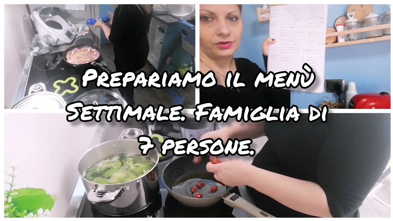 Prepariamo il menù settimanale...pranzo e cena. 🏘️