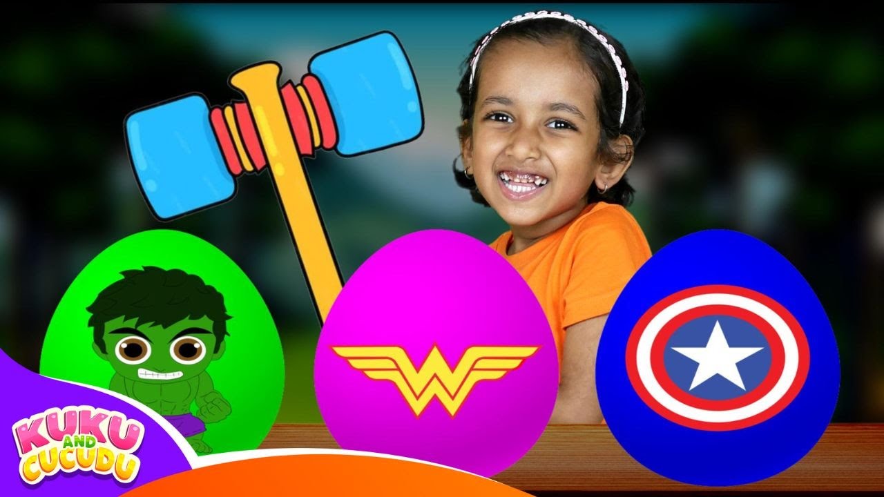 Superhero Surprise Eggs 🎁🦸 | Fun Kids Songs Compilation &ndash; Kuku and Cucudu