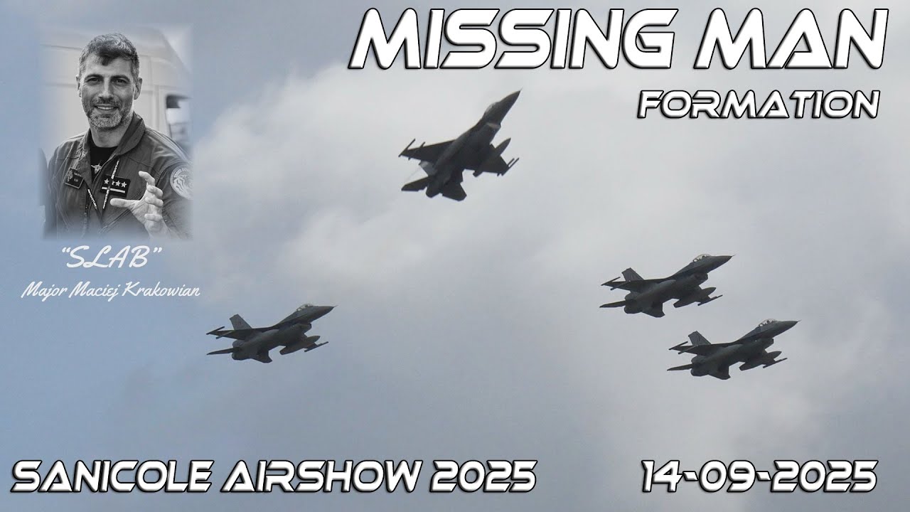 Sanicole Airshow 2025  Missing Man Formation  as tirbute to 