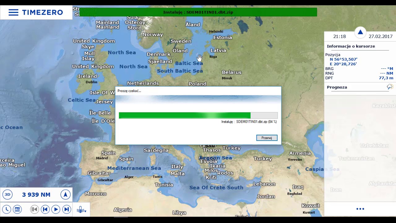 Instalacja map w TimeZero Navigator