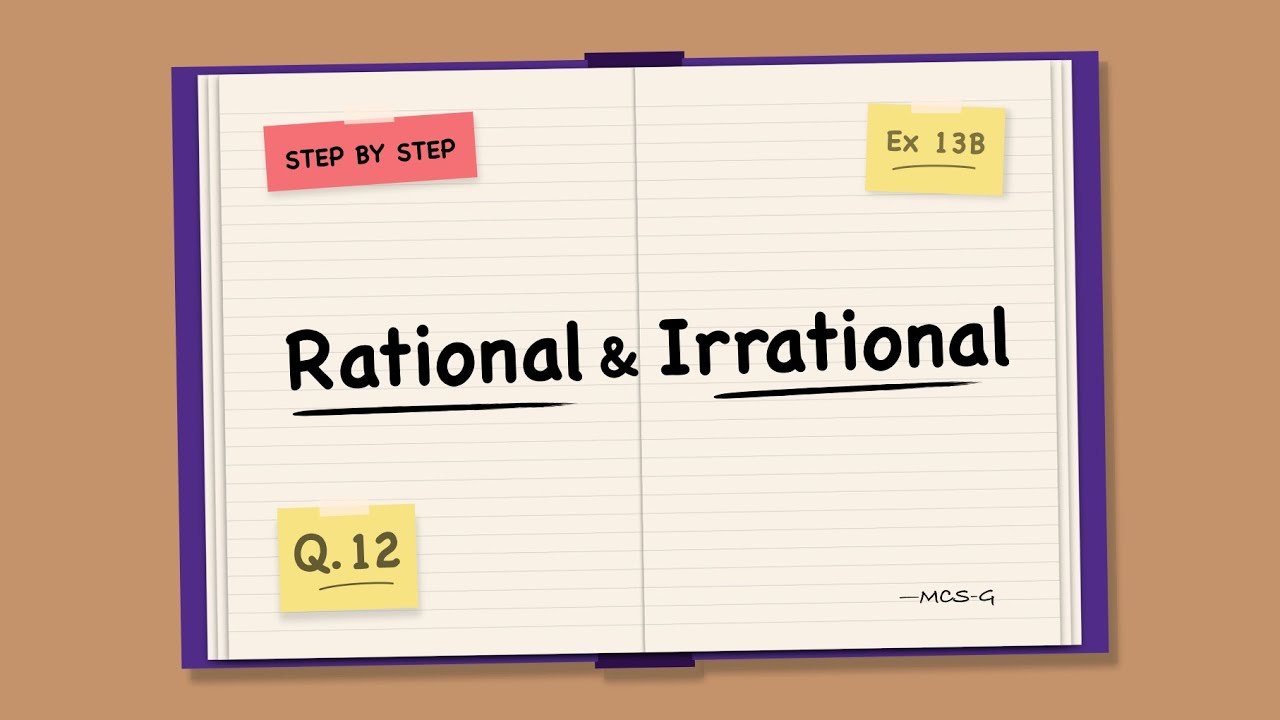 #BHARATI BHAVAN, #ICSE, Rational and irrational,  class 9, EX-1B,Q12