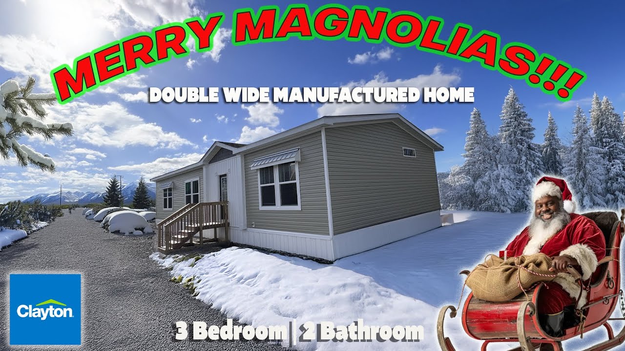 Christmas Decorated Mobile Home Tour | Clayton Magnolia Model – 3 Bed, 2 Bath, Holiday Extravaganza!