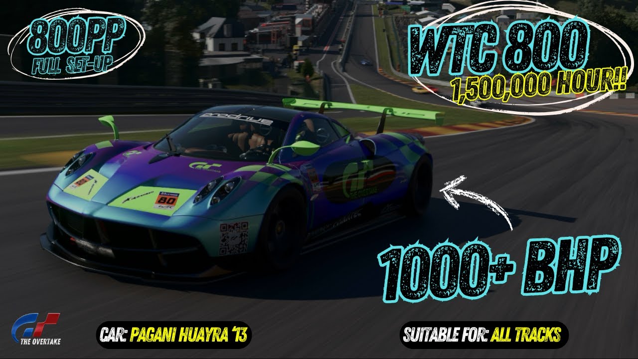 🔥 1000+ BHP Pagani Huayra DOMINATES WTC800! Best 800PP Build | GT7 Spa Tuning Guide