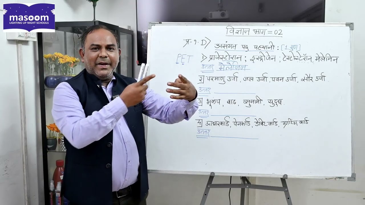 विज्ञान और प्रौद्योगिकी भाग - 2 प्र-१-D) असंगत पद पहचानो : [1 गुण]