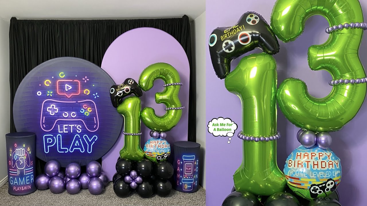 Gamer 13th Birthday Balloon Bouquet