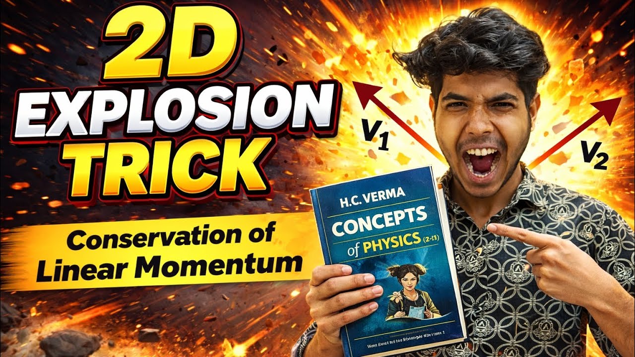 2D Explosion Trick 💥 | Conservation of Linear Momentum | HCV Level Question | JEE Mains / NEET Physi