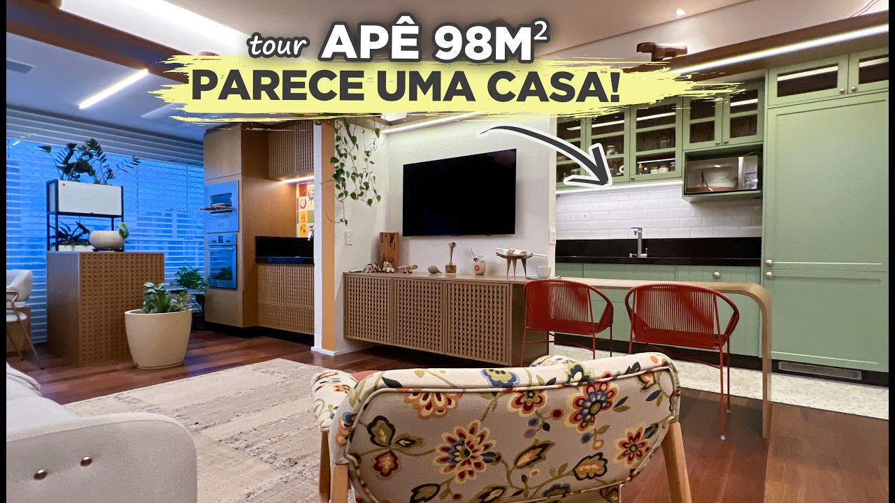 Ela FEZ um APÊ que PARECE CASA com ACESSIBILIDADE, banheiro GIGANTE e Design BRASILEIRO|Gaby Garciia