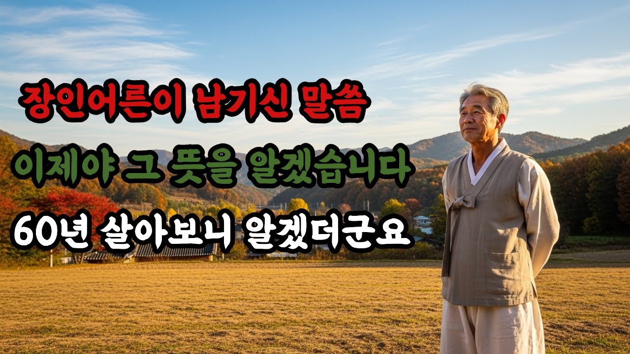 장인어른이 남기신 말씀, 이제야 그 뜻을 60년 살아보니 알겠더군요  #시니어사연#인생사연#감동사연#오디오북#사람사는이야기치#Shorts