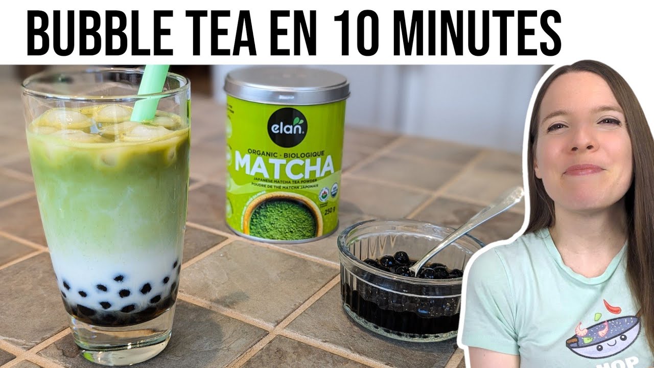 Recette de Bubble Tea au Matcha (RAPIDE et FACILE) - HOP DANS LE WOK