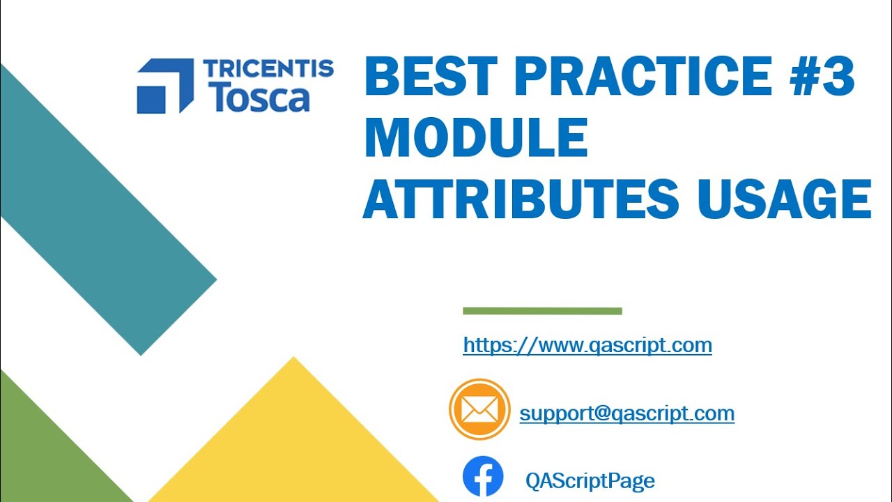 Tosca Tutorial | Lesson 99 - Use limited Module Attributes | Categorize | Best Practices |