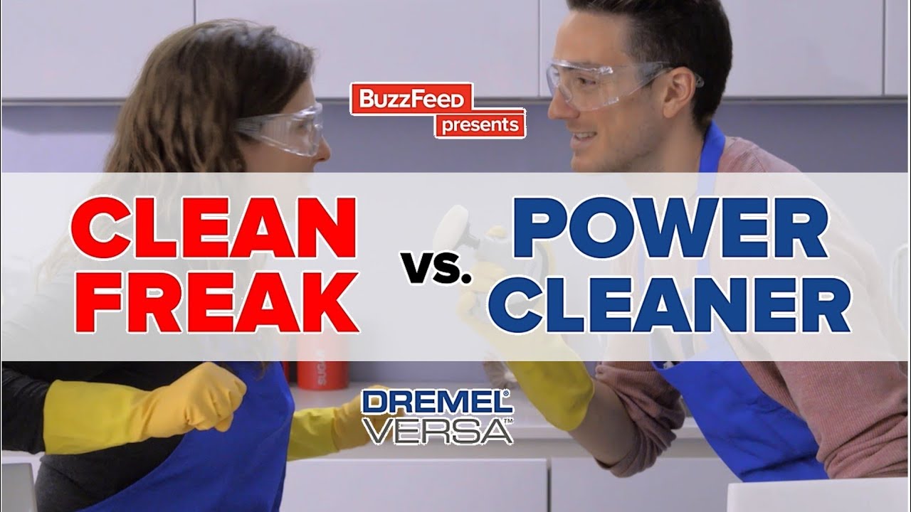 Clean Freak Vs. Power Cleaner Challenge - Part 2 Kitchen // Presented by BuzzFeed & Dremel Versa