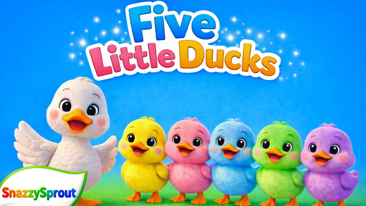 Five Little Ducks | 5 Little Ducks Song | Nursery Rhymes for Kids | Preschool Songs #snazzysprout 