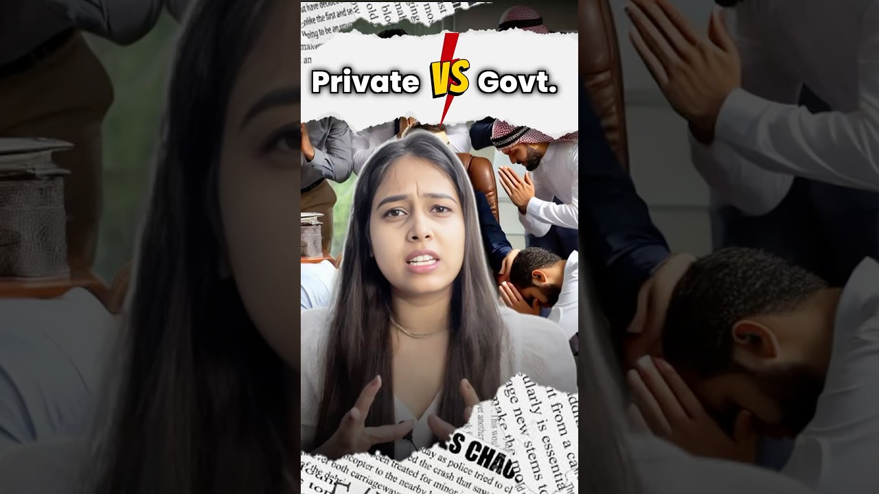 Private Jobs VS Government Jobs🛑| #shorts #ssccgl #ssc #ssccgl2025 #governmentjobs #chsl #upsc