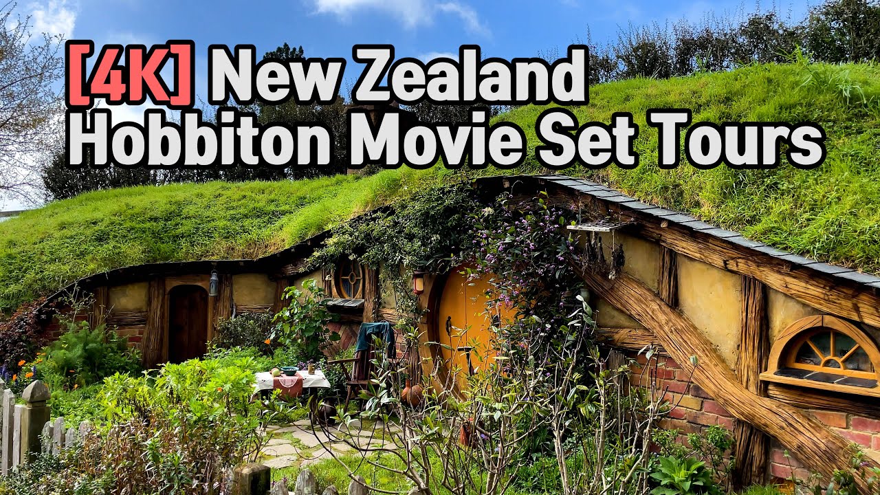 [4K] Walk New Zealand Hobbiton Movie Set Tours with Natural Sounds