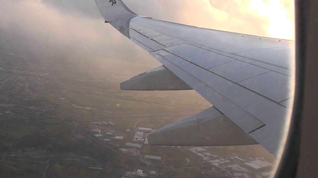 Ryanair take off Dublin to Birmingham International airport FULL HD