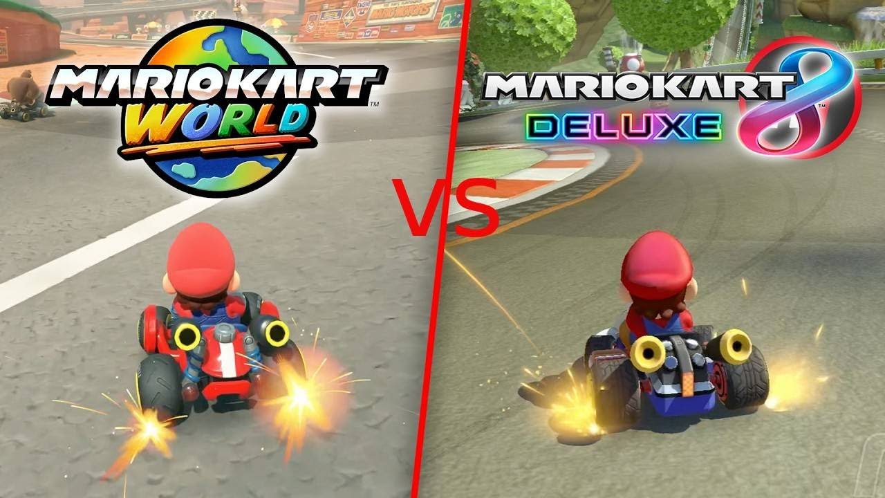 welke is beter?! mario kart 8 deluxe, of mario kart world.