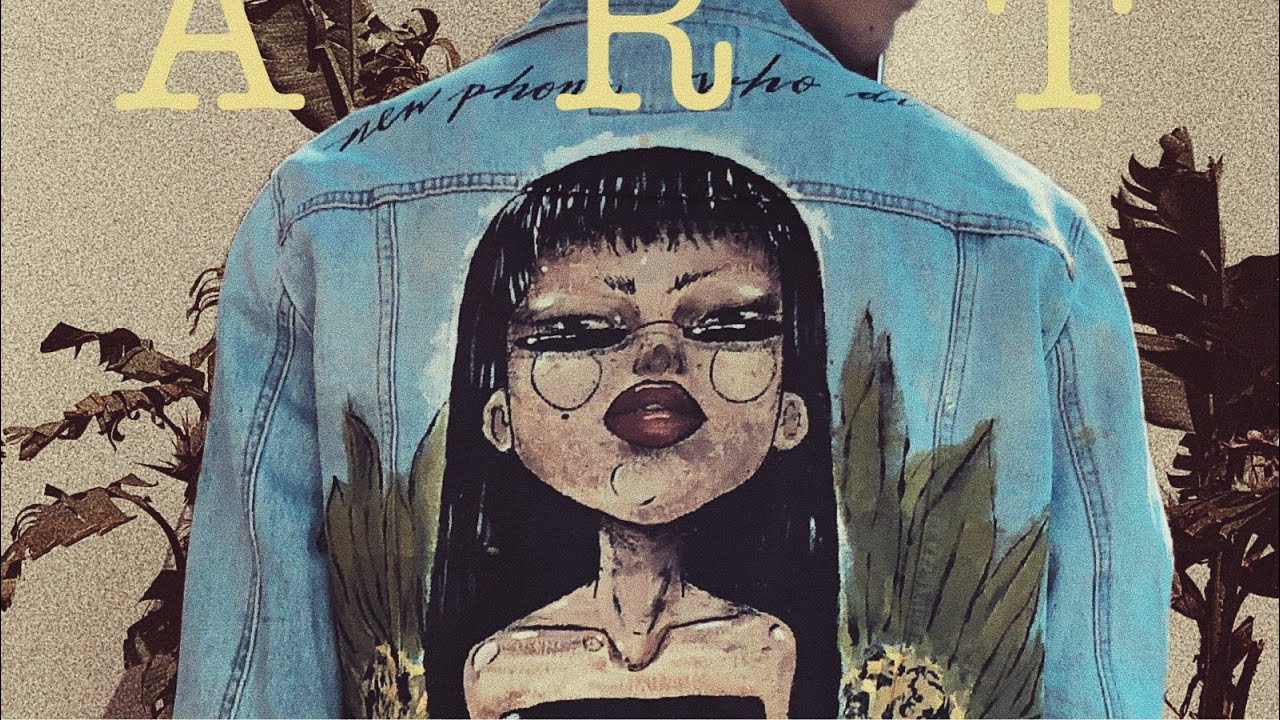 Custom painted denim jacket