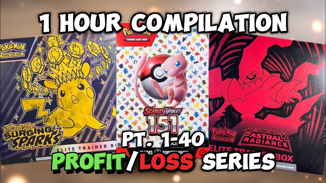 1 HOUR of PROFITING (or losing) Opening Pokemon Packs! (Parts 1-40)