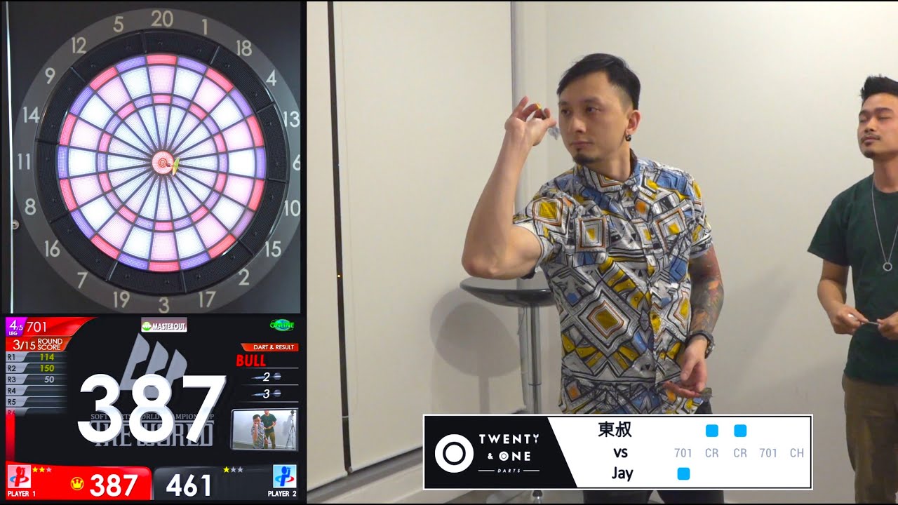 【精彩重溫】Jay vs 東叔｜初賽第一回合小組賽（上半場）｜Twenty & One Darts Live Open 2020