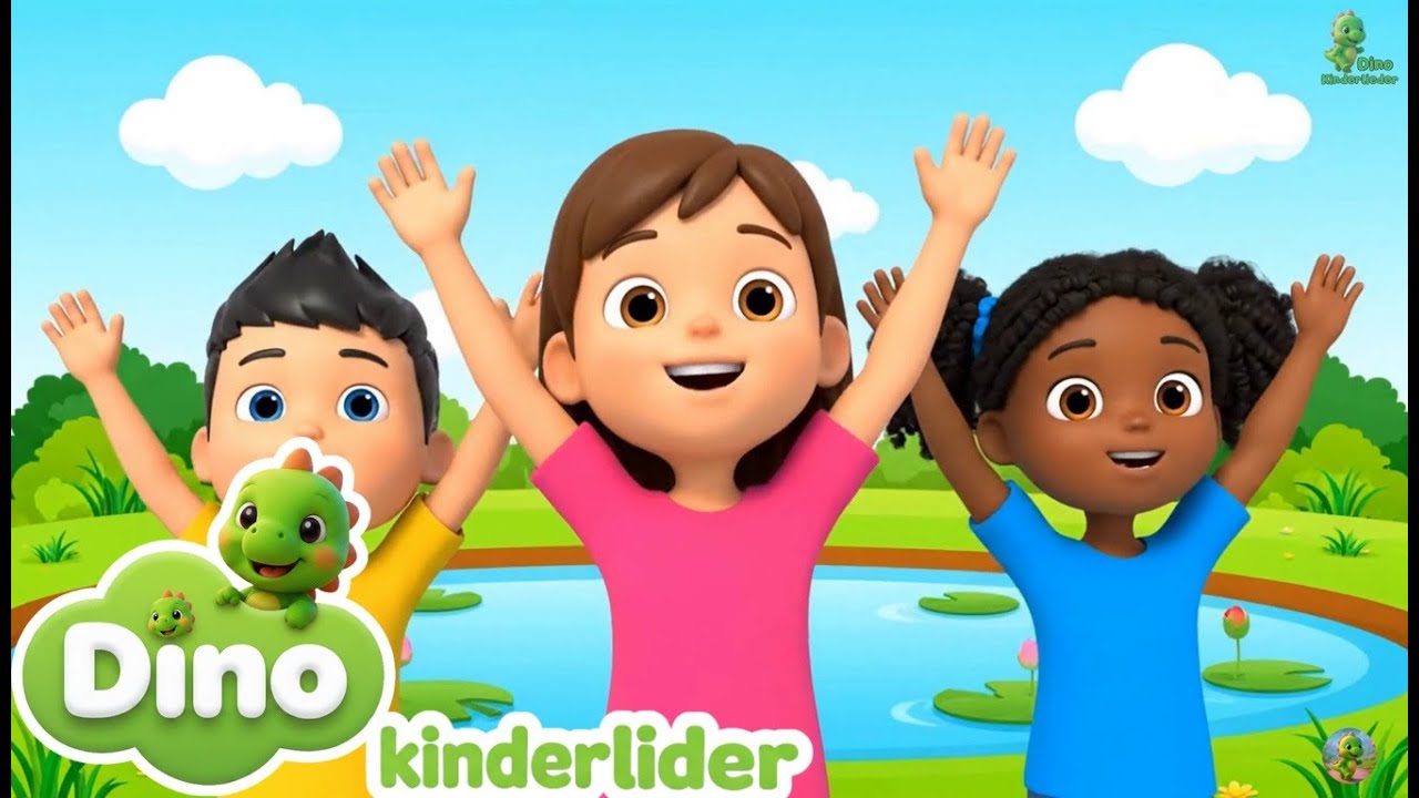 4 Lustige Kinderlieder! 🚌🐝🦆🤖 Tanz & Sing mit Dino Kinderlieder!