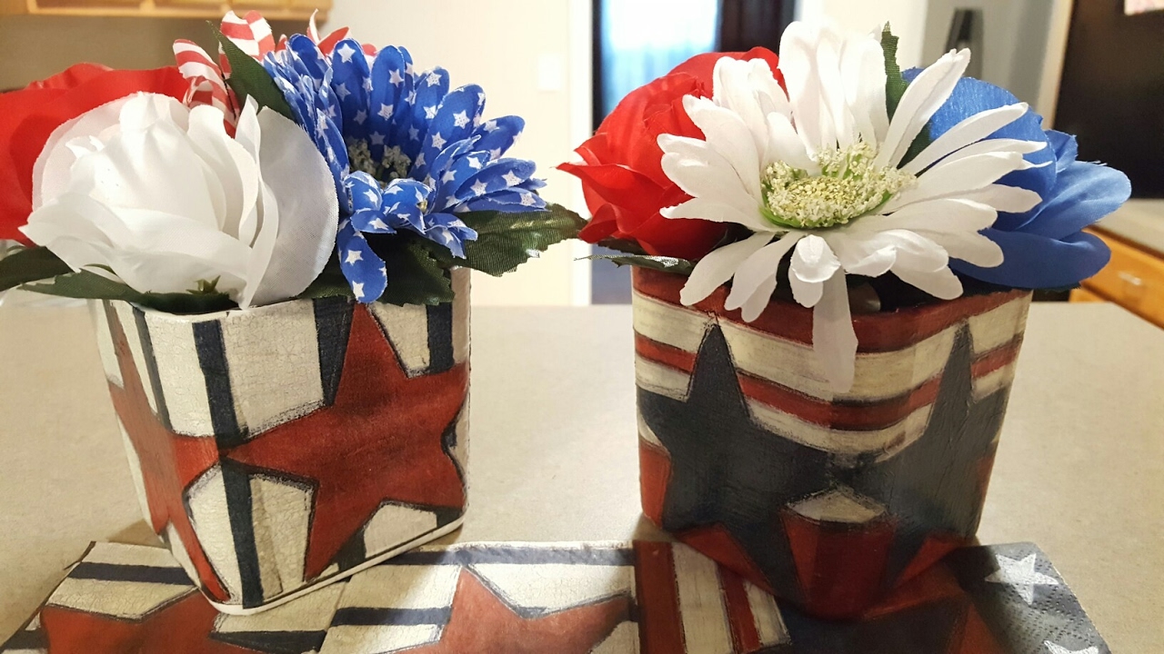 DOLLAR TREE DIY | MOD PODGE CRAFTS | 4TH OF JULY
