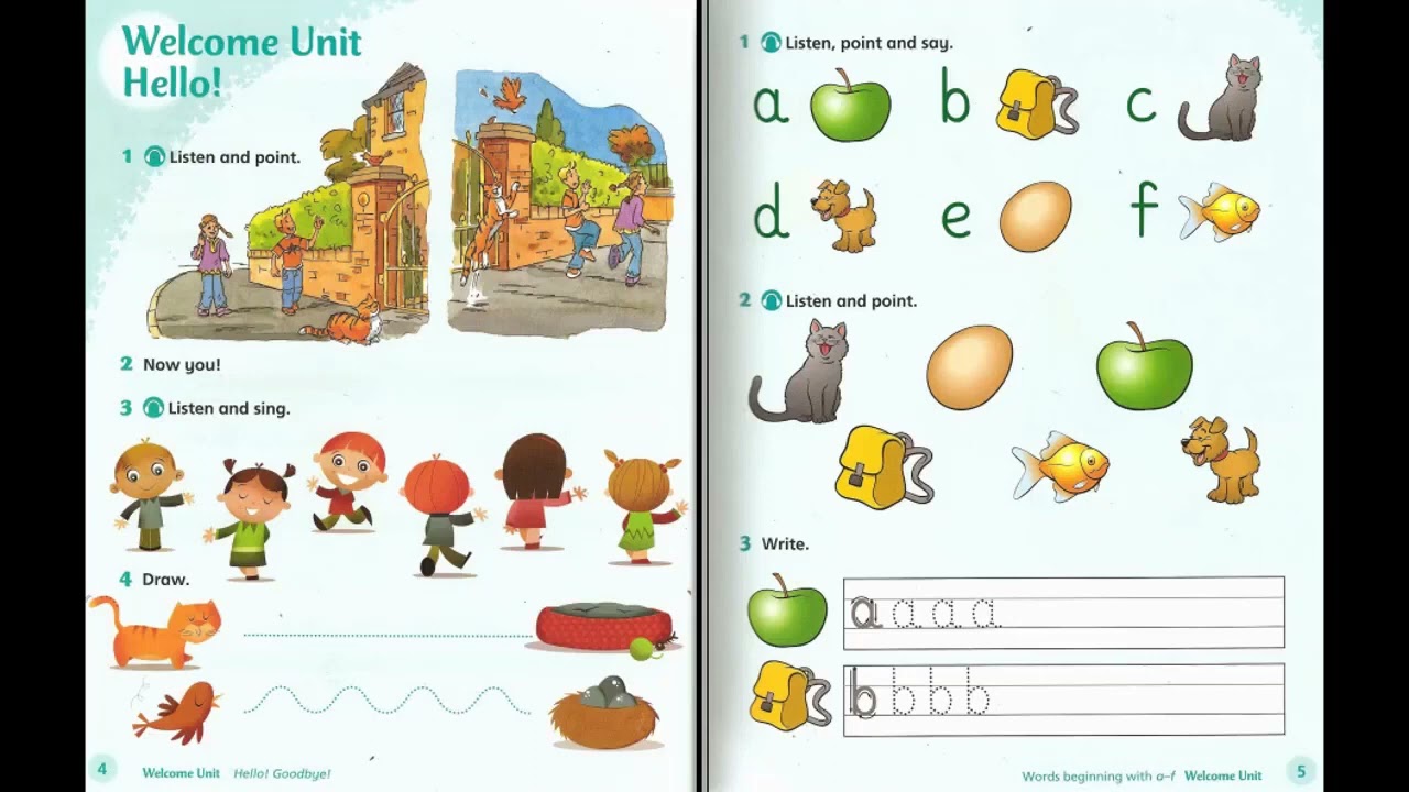 English World 1 welcome Unit with pictures