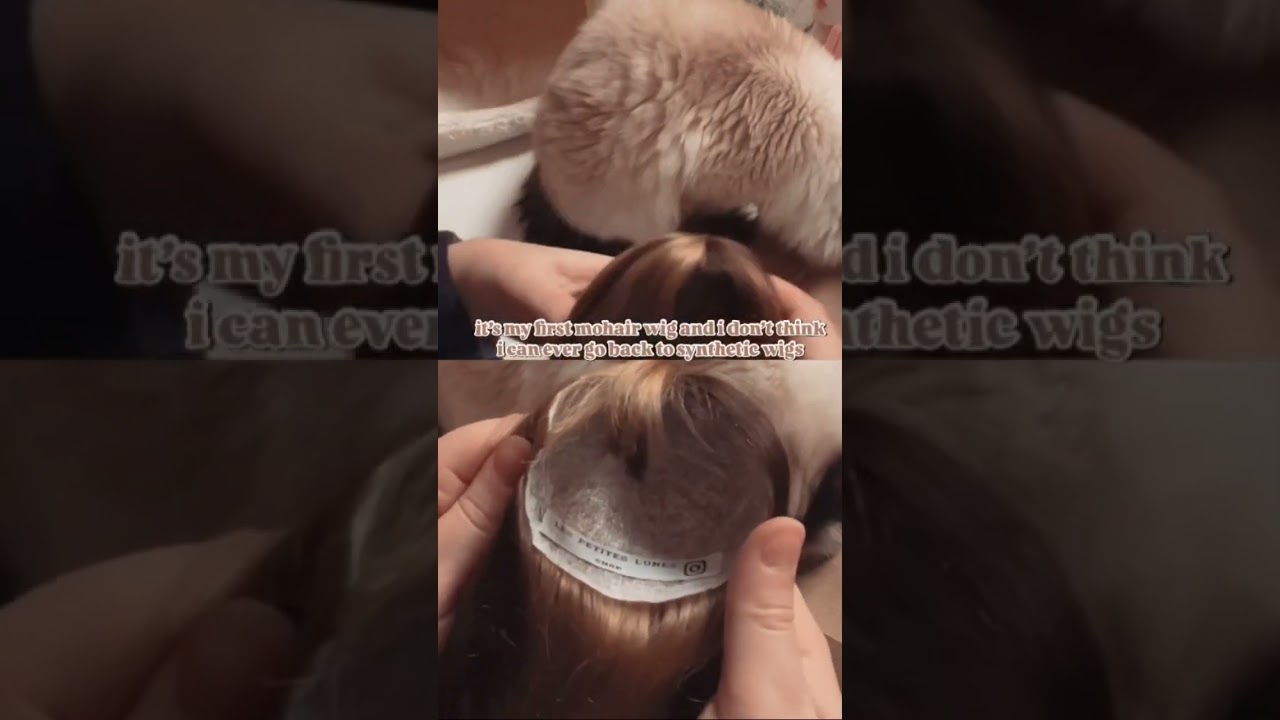 first mohair doll wig unboxing 🤍 made by les_petites_lunes_shop on IG 🧸 #dollwig #pullip